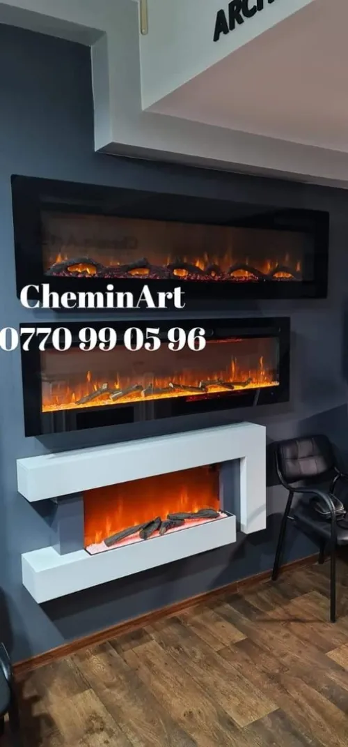 Cheminée électrique décorative chauffante