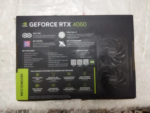 Msi Geforce Rtx 4060 ventus 2x black 8g oc