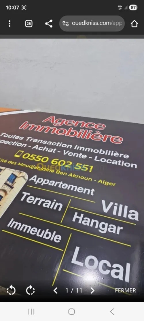 Location Appartement F4 Alger Chevalley