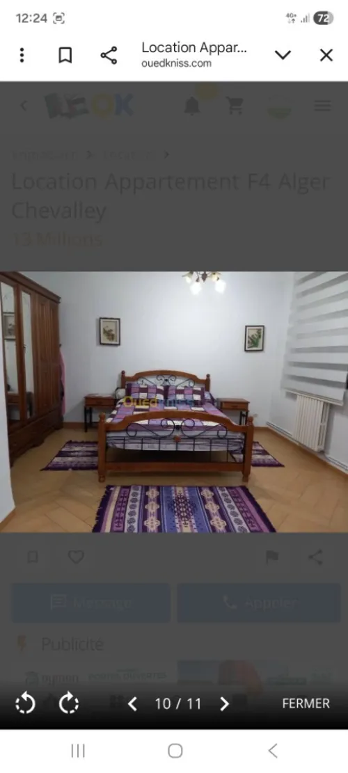 Location Appartement F4 Alger Chevalley