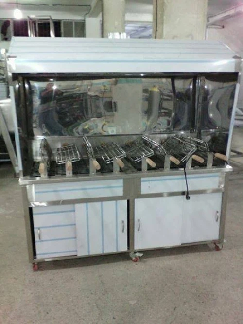 Rotissoire a la braise structure en inox