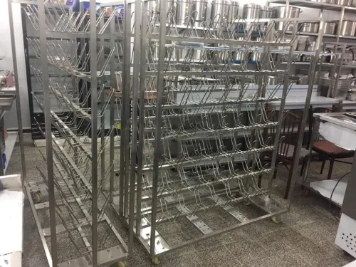 Chariot_de_volaille en inox alimentaire Entièrement en #inox_alimentaire عربة دواجن 12 