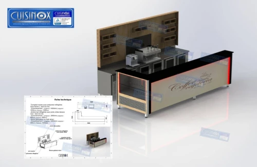 CAFETERIA,COMPTOIR,INOX,ARRIERE BAR 