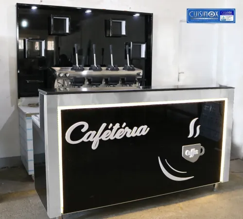 CAFETERIA,COMPTOIR,INOX,ARRIERE BAR 