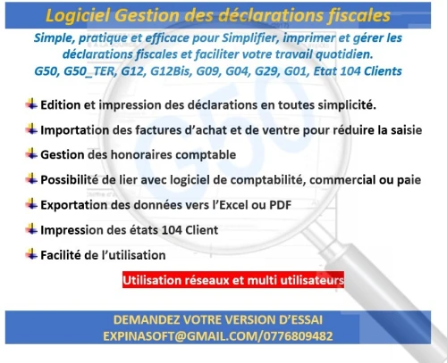 Logiciel declaration fiscale et G50