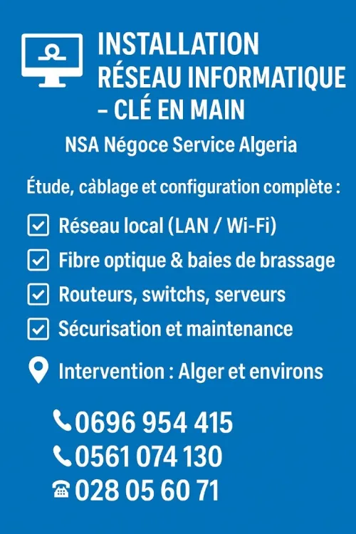 Installation réseaux informatiques Algérie 
