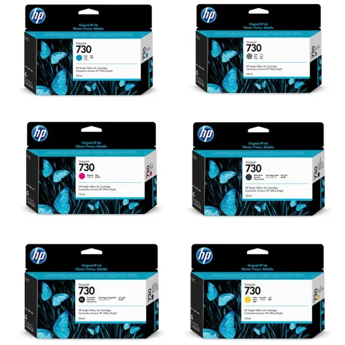 PACK CARTOUCHE HP 730 ORIGINAL 130 ML