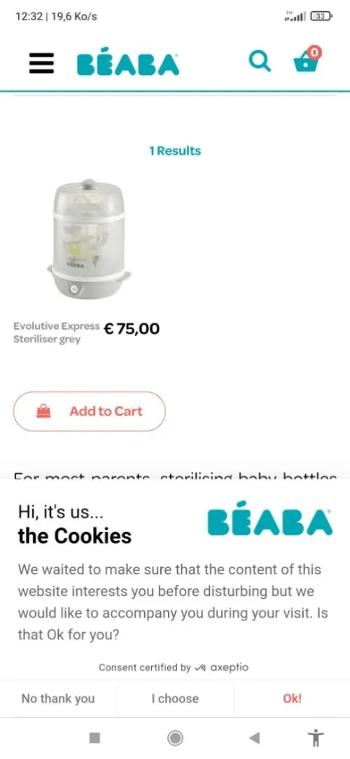Stérilisateur électrique bébé 
