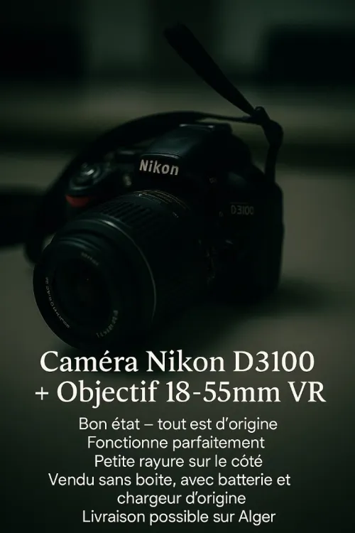  Caméra Nikon D3100 et Objectif 18-55mm VR