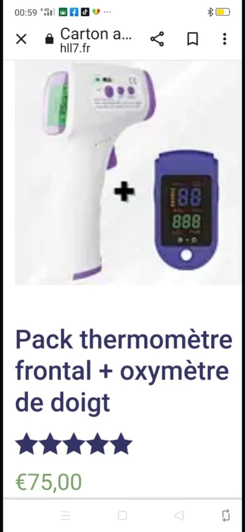 Pack Thermomètre Oxymètre  Neuf