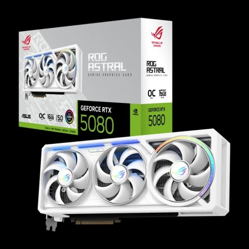 Carte graphique RTX 5080 16GB GDDR7 ASUS ROG Astral WHITE OC Edition