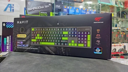 CLAVIER HAVIT MECANIQUE KB893L BLACK/GREEN