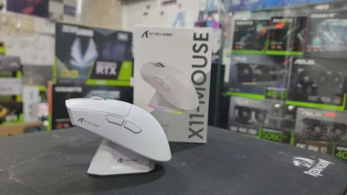 SOURIS GAMER ATTACK SHARK X11 WHITE 2.4GHZ BLUETOOTH RGB
