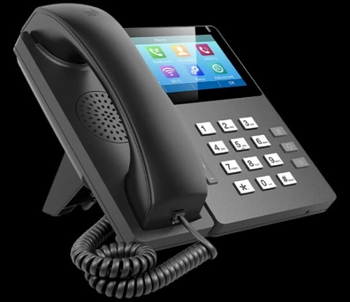 TELEPHONE IP PHONE FIP15G Plus haut de gamme écran couleur Tactile 4.3", WiFi - 10 Lignes SIP - PoE