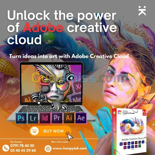 ADOBE CREATIVE CLOUD ABONNEMENT OFFICIEL 