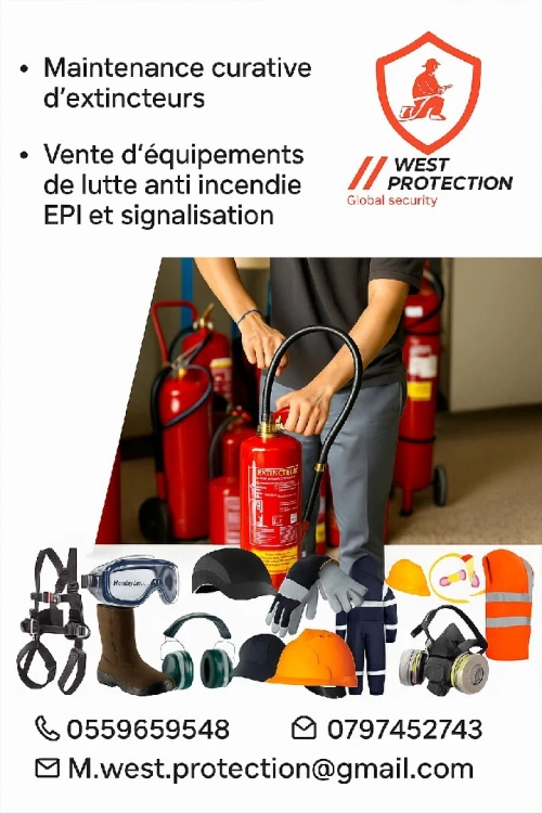 vent d'extincteurs et d'équipements de lutte anti incendie EPI et signalisation