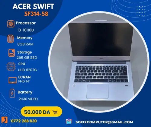 LAPTOP ACER SWIFT SF314-58 I3-10110U 8G 256G SSD 14".