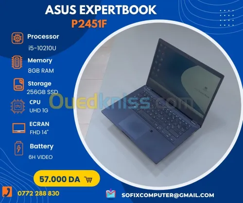 LAPTOP ASUS EXPERTBOOK P2451F I5-10110U 4G 256G SSD 14".