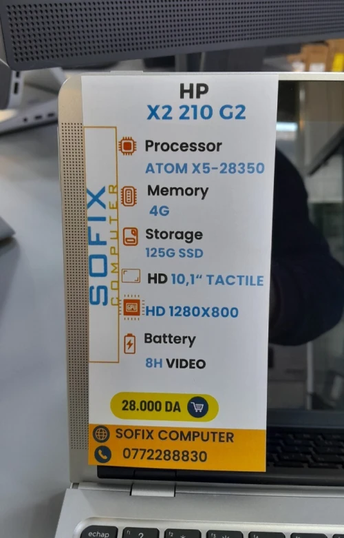 TABLETTE HP X2 210 G2 ATOM X5-28350 4G 125G SSD 10,1"