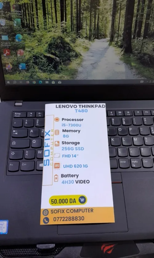 LAPTOP LENOVO THINKPAD T480 i5-7300U 8G 256G SSD 14" FHD