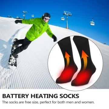 Taruor Chaussettes chauffantes électriques alimentées par usb et pile pour temps froid