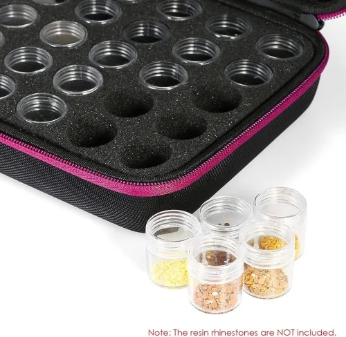 La boîte à outils pour peinture diamant contient 60 bouteilles, avec un sac de rangement