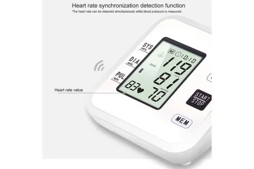 Tensiomètre électronique avec fonction vocale, haut du bras, Style blanc, U1S6
