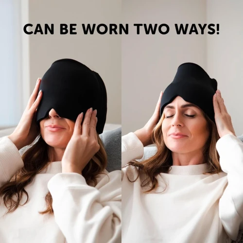 Bonnet Anti maux de Tête Pour Soulager la Migraine - noir