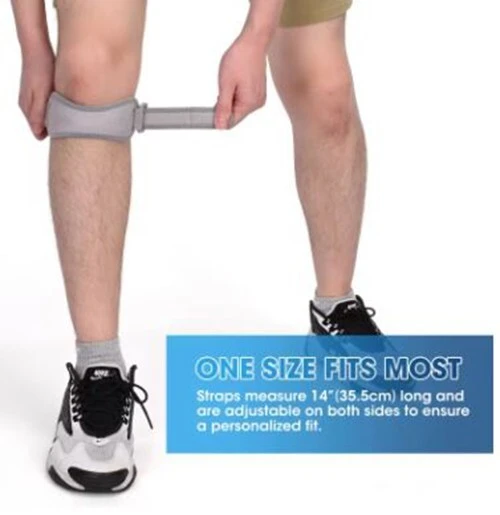 Sangle de Genou pour Tendon Rotulien Réglables-Gris