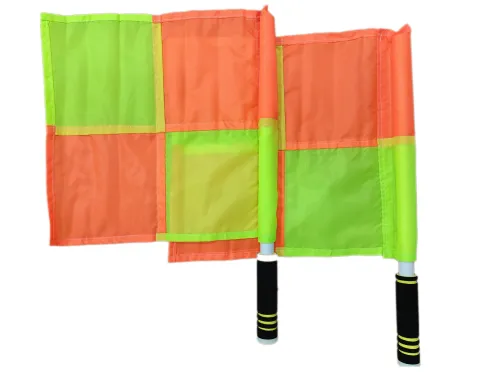 Lot De 2 Drapeaux De Touche - Fanions D'arbitre Assistant