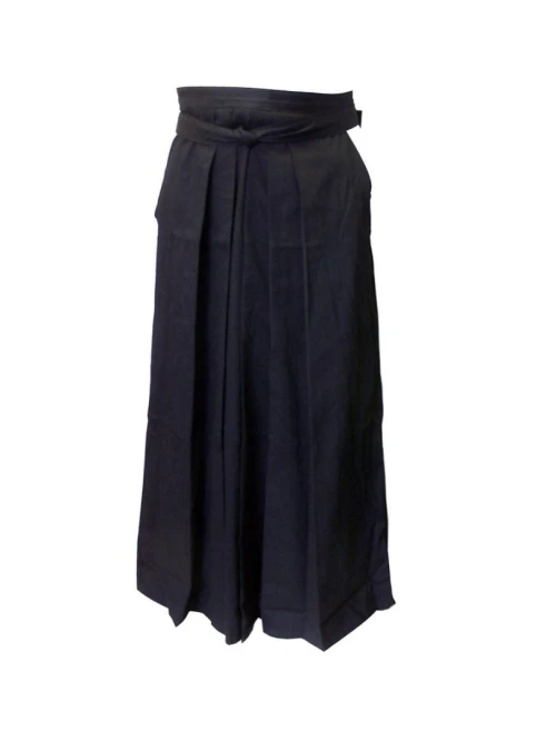 Pantalon Aïkido Hakama Adulte -Noir