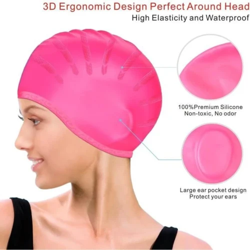 Bonnet Piscine Protection Oreille - 3D Silicone Imperméable