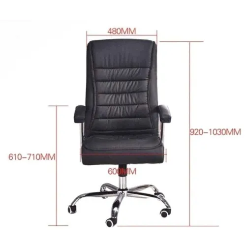 Chaise de Bureau Présidentiel LUXE avec base pivotante et ressorts ensachés