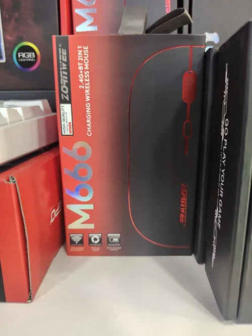 SOURIS PC M666 CHARGING WIRLESS MOUSE 2 IN1فأرة حاسوب لاسلكي جديدة