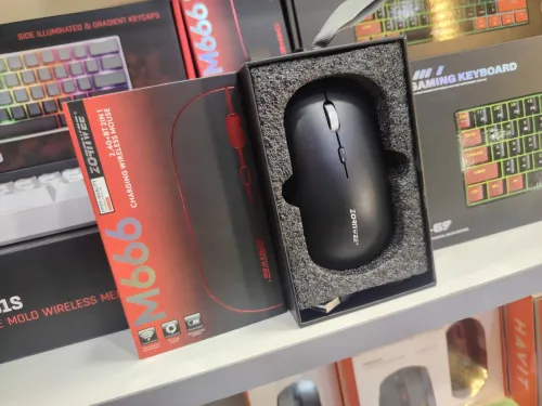SOURIS PC M666 CHARGING WIRLESS MOUSE 2 IN1فأرة حاسوب لاسلكي جديدة