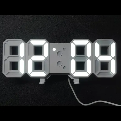 3d led clock WHITE