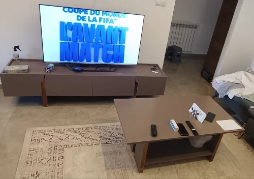 Meuble TV+Bahut+Table basse+Meuble de chaussures+Lit+Sommier