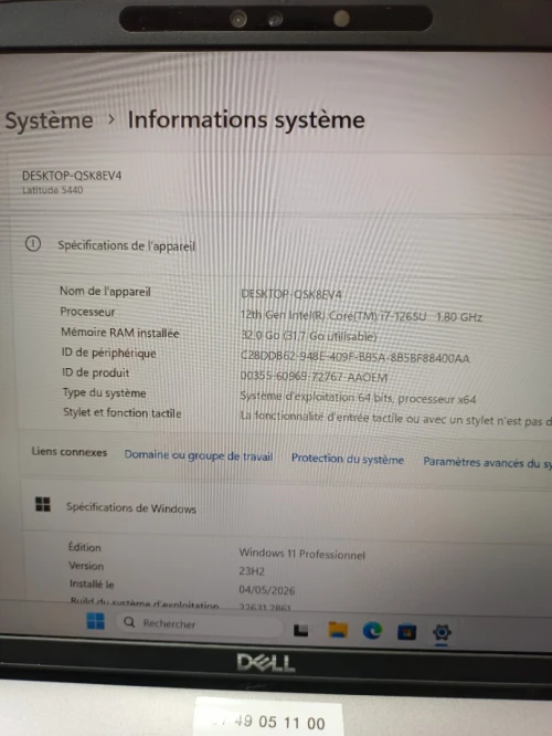 Dell latitude 5440 i7 12eme ram 32g