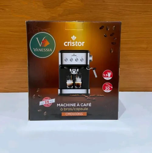 Machine À Café  À Bras / Capsule 20 Bar Capacité 1,5L Marque Cristor