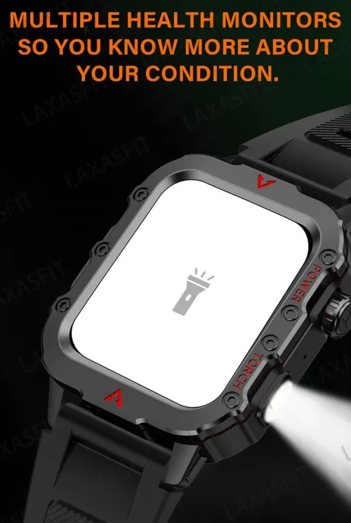 Smartwatch LAXASFIT, LED, Bluetooth, parlant , Multi Sport Mode, surveillance de la santé.