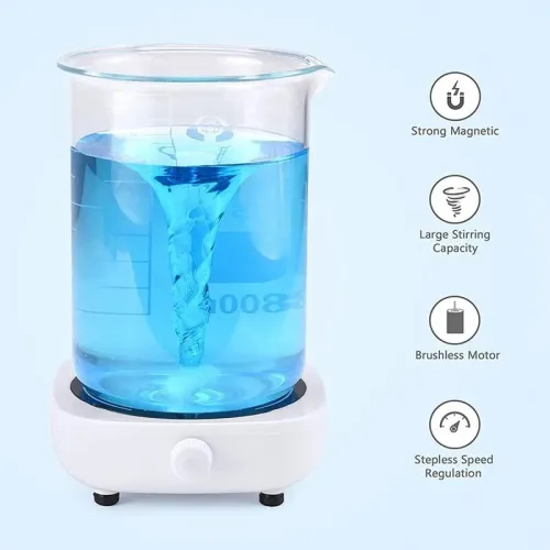 Agitateur magnétique, mélangeur d'agitation de laboratoire, 2L 4000tr/min connection Type C