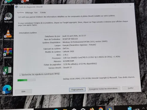 DELL LATITUDE 3420 / INTEL I5 11EME / 8G / 256 SSD NVME / 14 FHD+CARTABLE