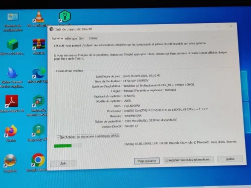 THINKBOOK / INTEL I7 10 EME / 4 G / 128 / 14 FHD