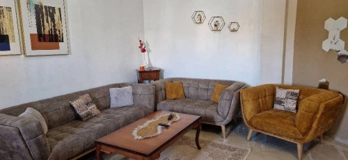 Fauteuil 6places et tables basse et meuble de coin