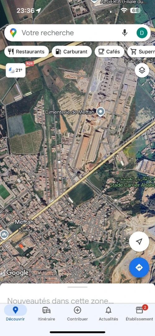 Vente Terrain Blida Meftah