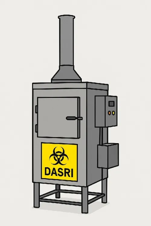 Incinérateur professionnel avec système de filtration pour le traitement des DASRI