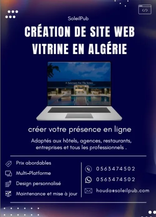 Création Site Web Vitrine Professionnel pour Entreprises et Commerces