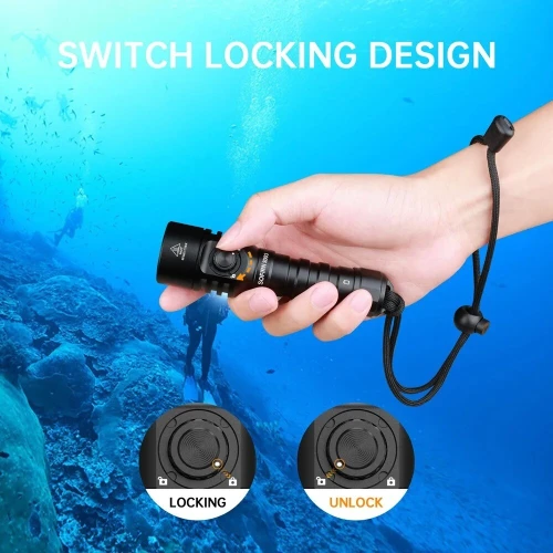 Lampe Torche SOFIRN SD03 - 1800 Lumen Chasse Sous Marine Plongée (Rechargeable)