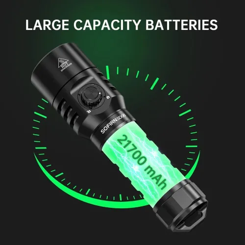 Lampe Torche SOFIRN SD06 - 3200 Lumen Chasse Sous Marine Plongée (Rechargeable)