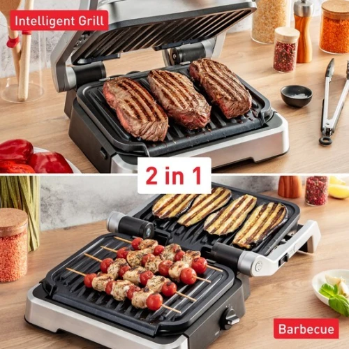 PRESSE PANINI TEFAL OPTIGRILL 2IN1 INTELLIGENT GRILL 2100WATT 9 PROGRAMME GC772D10 
